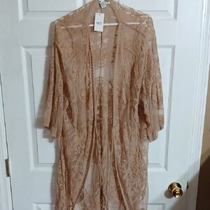 Rue21 Beige Lace Cardigan